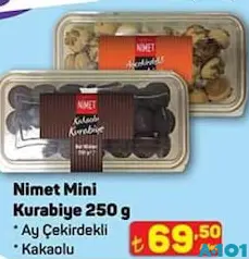 NİMET MİNİ KURABİYE 250 G fiyat ve kampanya bilgisi